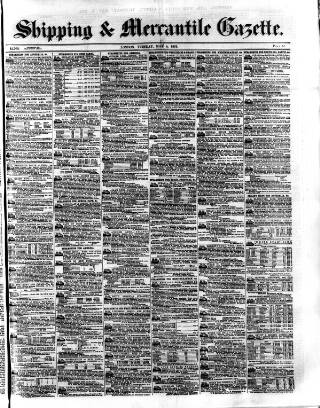 cover page of Shipping and Mercantile Gazette published on May 4, 1875