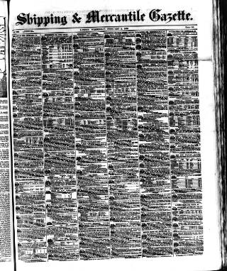 cover page of Shipping and Mercantile Gazette published on February 2, 1876