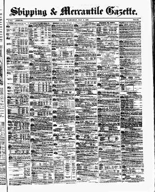 cover page of Shipping and Mercantile Gazette published on May 2, 1883