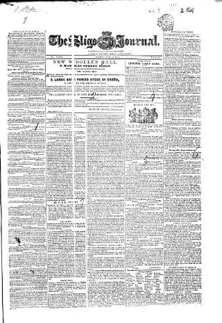 cover page of Sligo Journal published on May 2, 1851