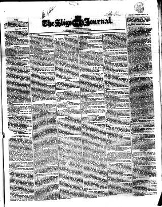 cover page of Sligo Journal published on September 17, 1858