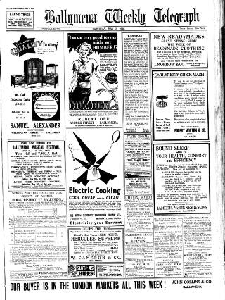 cover page of Ballymena Weekly Telegraph published on May 2, 1936