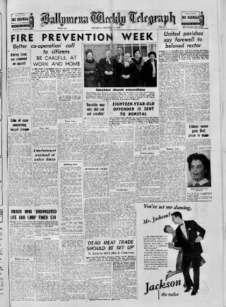 cover page of Ballymena Weekly Telegraph published on November 2, 1961