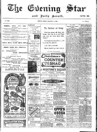 cover page of Evening Star published on December 14, 1906