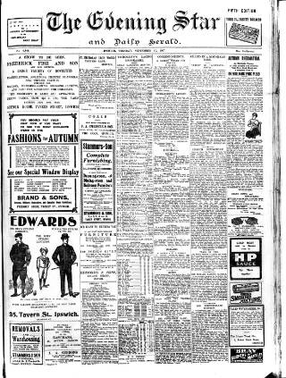 cover page of Evening Star published on September 17, 1907