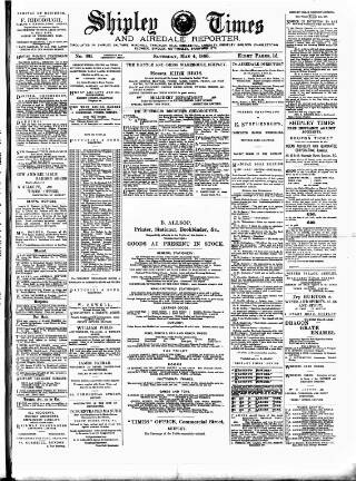 cover page of Shipley Times and Express published on May 4, 1895