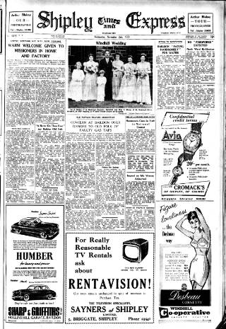 cover page of Shipley Times and Express published on November 2, 1955