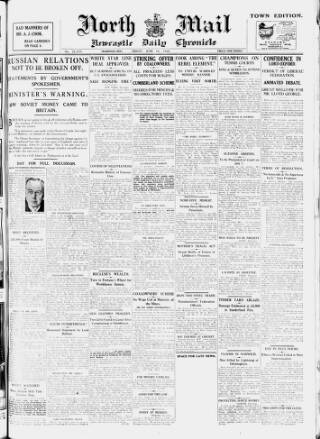 cover page of Newcastle Daily Chronicle published on June 18, 1926