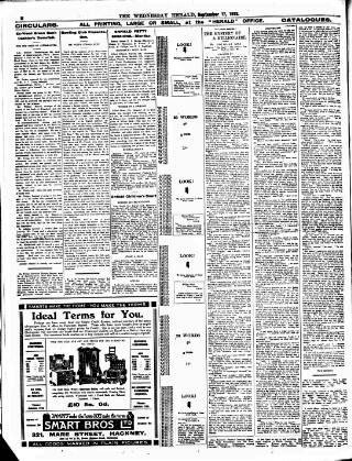 cover page of Tottenham and Edmonton Weekly Herald published on September 17, 1913
