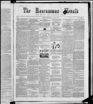 cover page of Roscommon Herald published on June 18, 1859