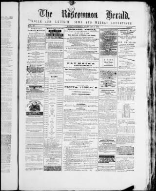 cover page of Roscommon Herald published on February 2, 1878