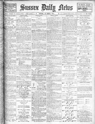 cover page of Sussex Daily News published on March 19, 1917