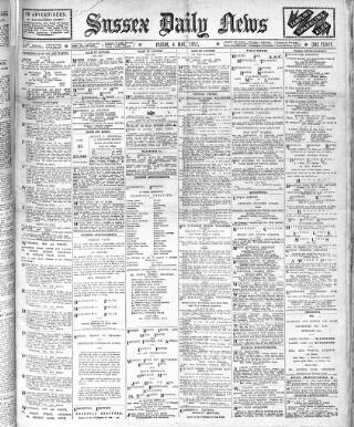 cover page of Sussex Daily News published on May 4, 1917