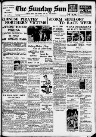 cover page of Sunday Sun (Newcastle) published on June 18, 1933