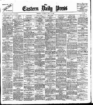 cover page of Eastern Daily Press published on June 18, 1901