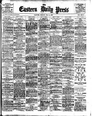 cover page of Eastern Daily Press published on May 4, 1903