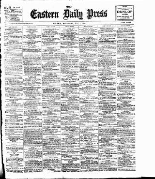cover page of Eastern Daily Press published on May 2, 1906
