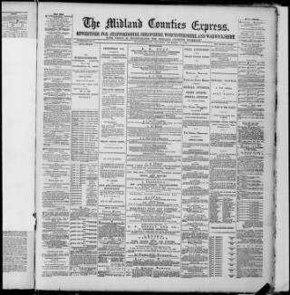 cover page of Midland Counties Express published on November 2, 1889