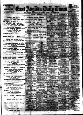 cover page of East Anglian Daily Times published on May 4, 1910