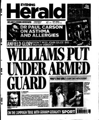 cover page of Evening Herald (Dublin) published on May 2, 2007