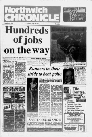 cover page of Northwich Chronicle published on June 18, 1987