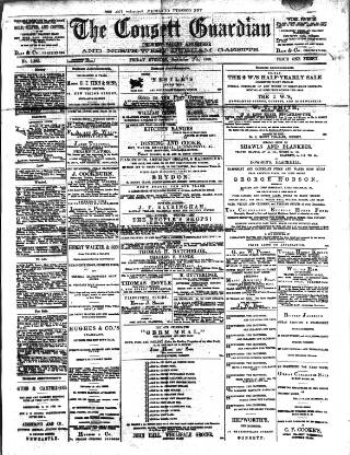 cover page of Consett Guardian published on September 17, 1886