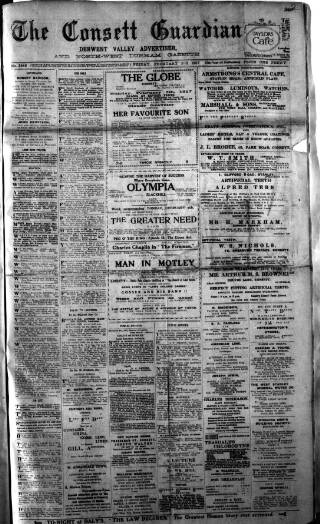cover page of Consett Guardian published on February 2, 1917