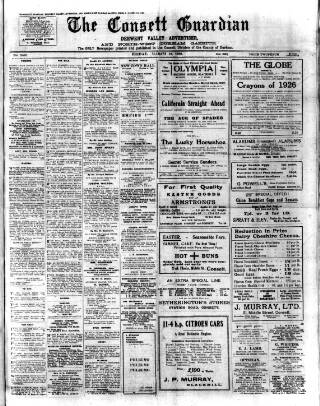 cover page of Consett Guardian published on March 19, 1926