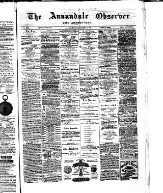 cover page of Annandale Observer and Advertiser published on September 17, 1880