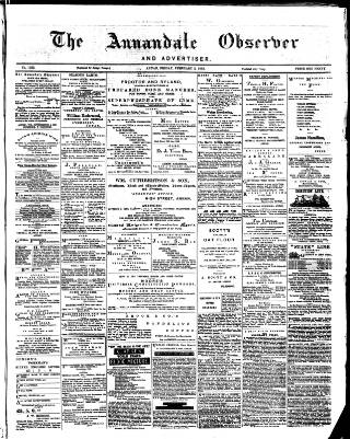 cover page of Annandale Observer and Advertiser published on February 2, 1883