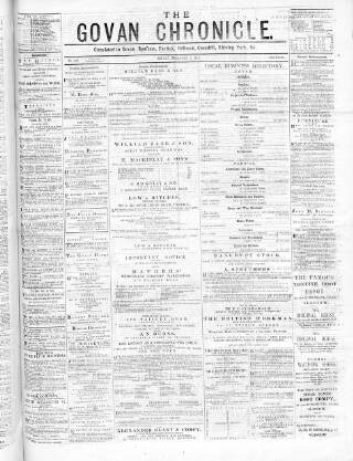 cover page of Govan Chronicle published on February 1, 1878