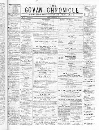 cover page of Govan Chronicle published on February 22, 1878