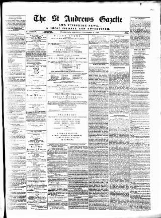 cover page of St. Andrews Gazette and Fifeshire News published on September 17, 1870