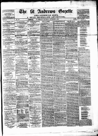 cover page of St. Andrews Gazette and Fifeshire News published on November 2, 1872
