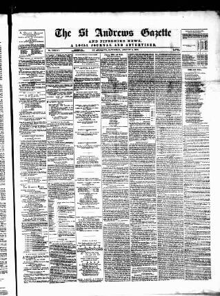 cover page of St. Andrews Gazette and Fifeshire News published on August 2, 1873