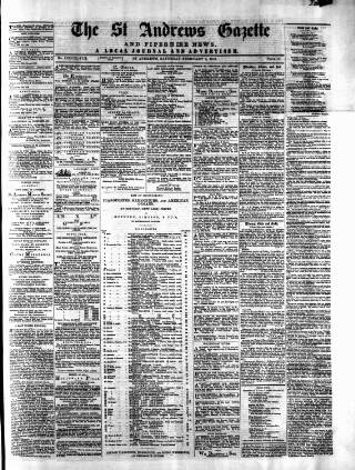 cover page of St. Andrews Gazette and Fifeshire News published on February 2, 1878