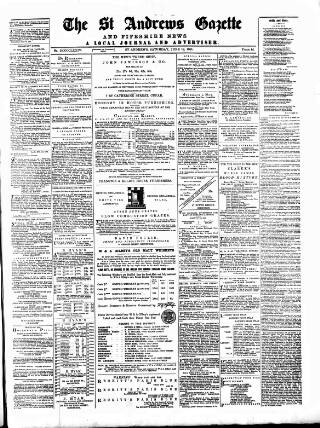 cover page of St. Andrews Gazette and Fifeshire News published on June 18, 1881
