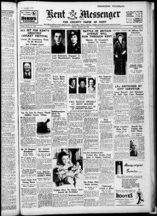cover page of Maidstone Telegraph published on August 2, 1946