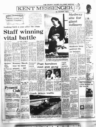 cover page of Maidstone Telegraph published on March 19, 1971