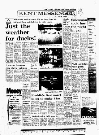 cover page of Maidstone Telegraph published on June 18, 1971