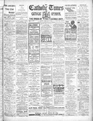 cover page of Catholic Times and Catholic Opinion published on February 2, 1906