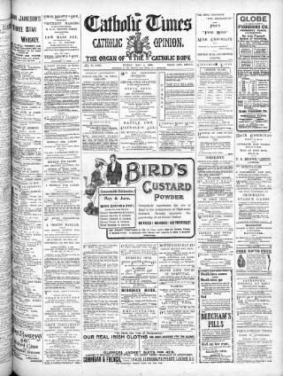 cover page of Catholic Times and Catholic Opinion published on May 4, 1906