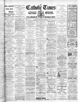 cover page of Catholic Times and Catholic Opinion published on November 2, 1906