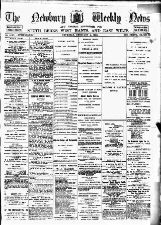 cover page of Newbury Weekly News and General Advertiser published on February 2, 1888