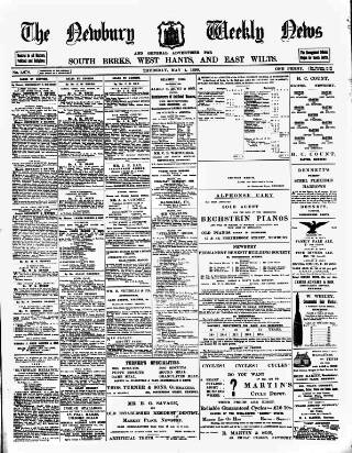 cover page of Newbury Weekly News and General Advertiser published on May 4, 1899