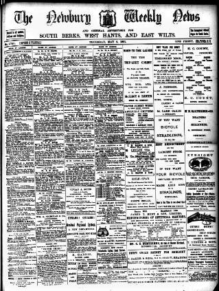 cover page of Newbury Weekly News and General Advertiser published on May 2, 1901