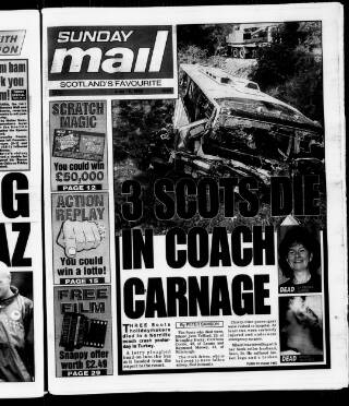 cover page of Sunday Mail (Glasgow) published on June 18, 1995