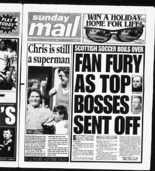 cover page of Sunday Mail (Glasgow) published on April 26, 1998