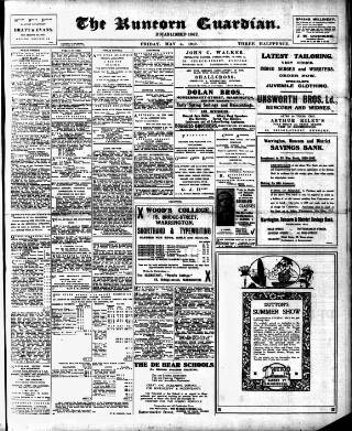 cover page of Runcorn Guardian published on May 4, 1917