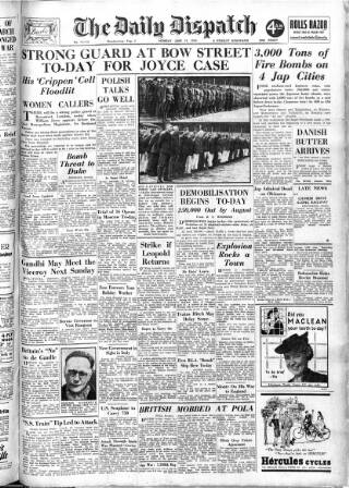 cover page of Daily Dispatch (Manchester) published on June 18, 1945